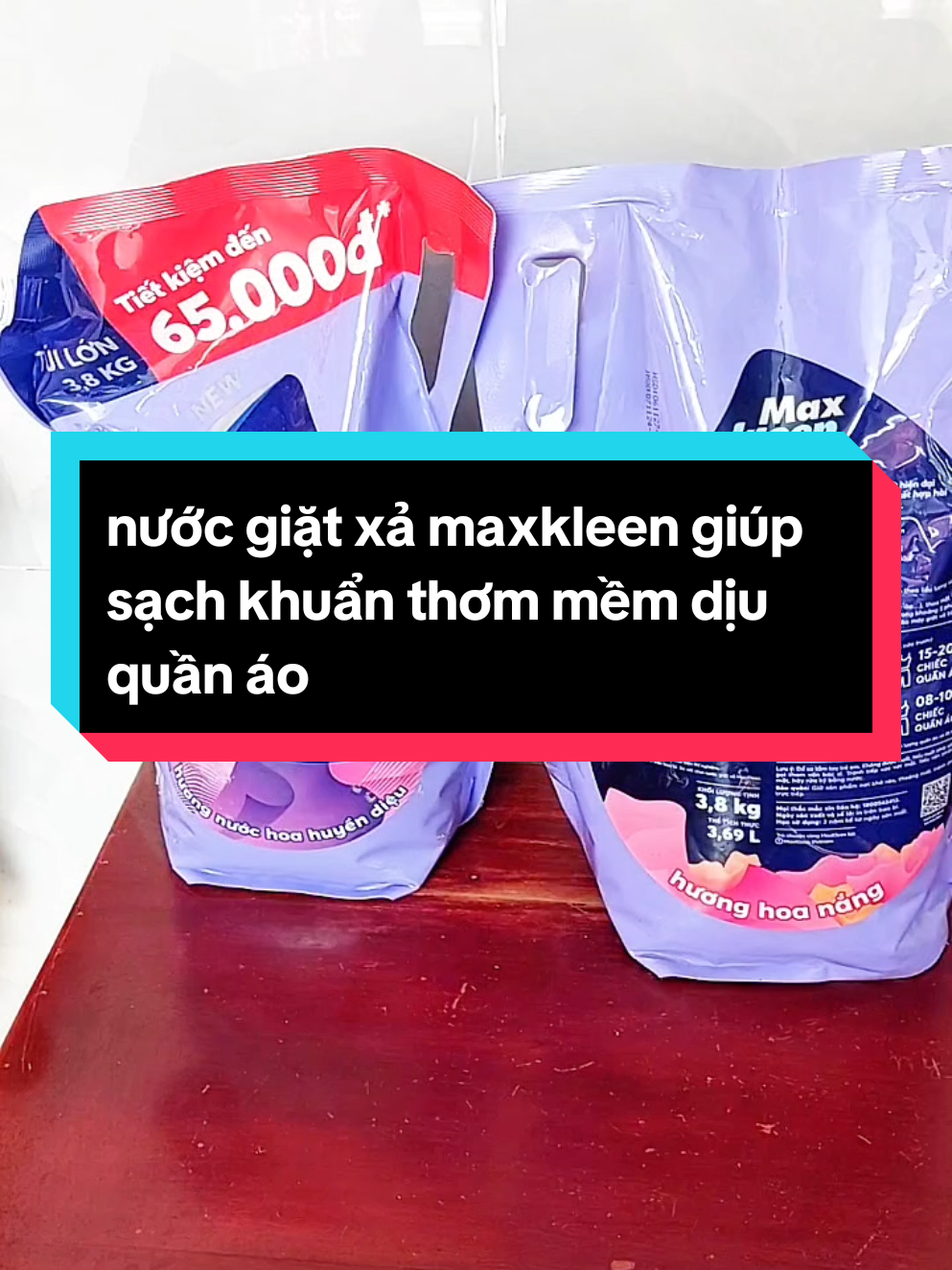 nước giặt xả maxkleen giúp sạch khuẩn thơm mềm dịu quần áo rất tiện lợi lun không cần dùng nước xả lại mọi người ơi #mebelinh02 #nuocgiatxamaxkleen 