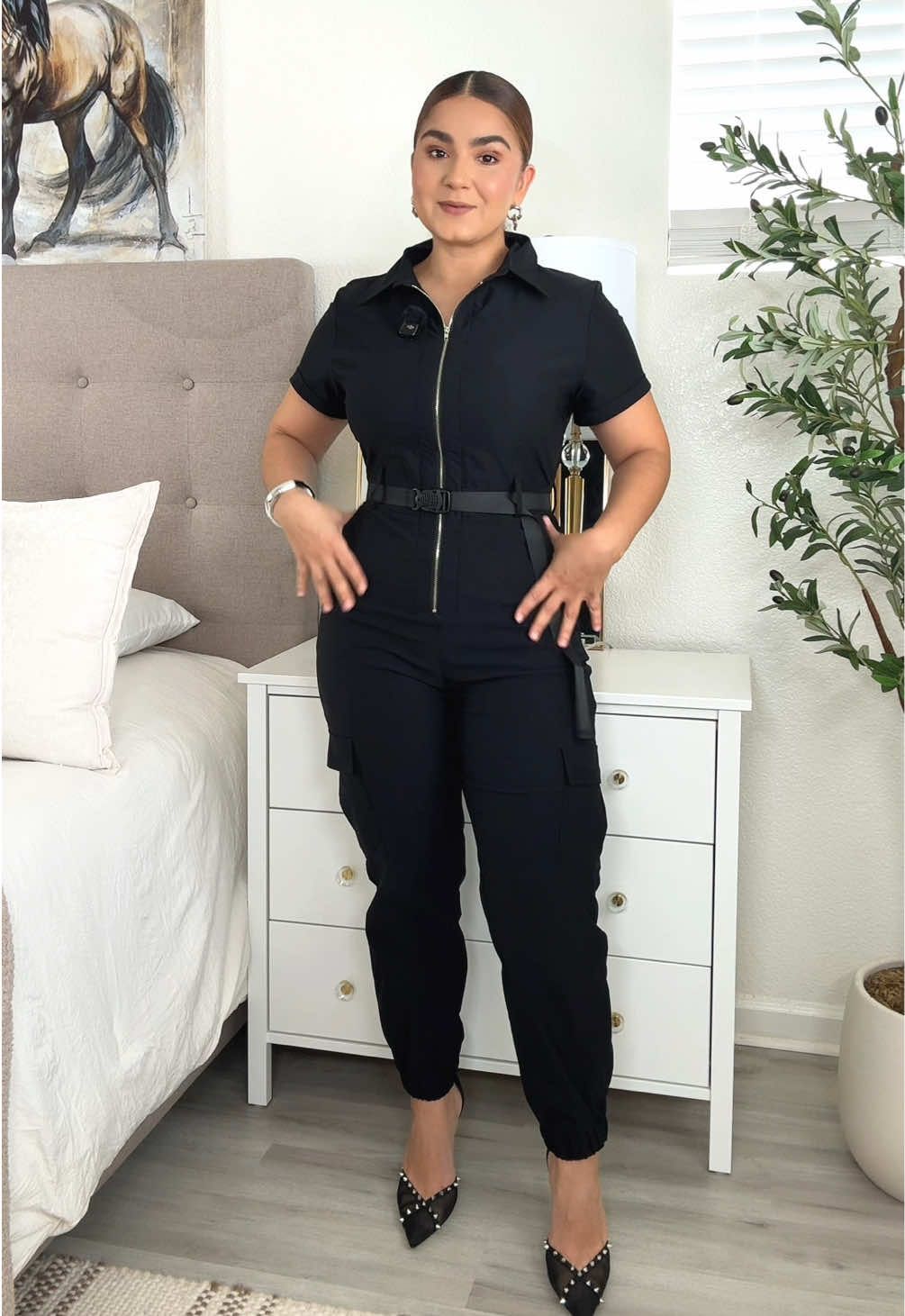 Enterizo 🖤#jumpsuit #jumpsuitstyle #jumpsuitoutfit #enterizo #enterizoslargos #casualoutfit #womensjumpsuit #enterizos #summerjumpsuit 
