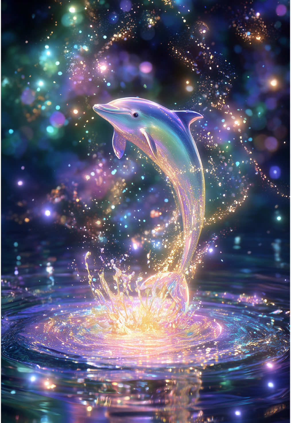 幻想的なイルカ #aiart #幻想的 #キラキラ #癒し 