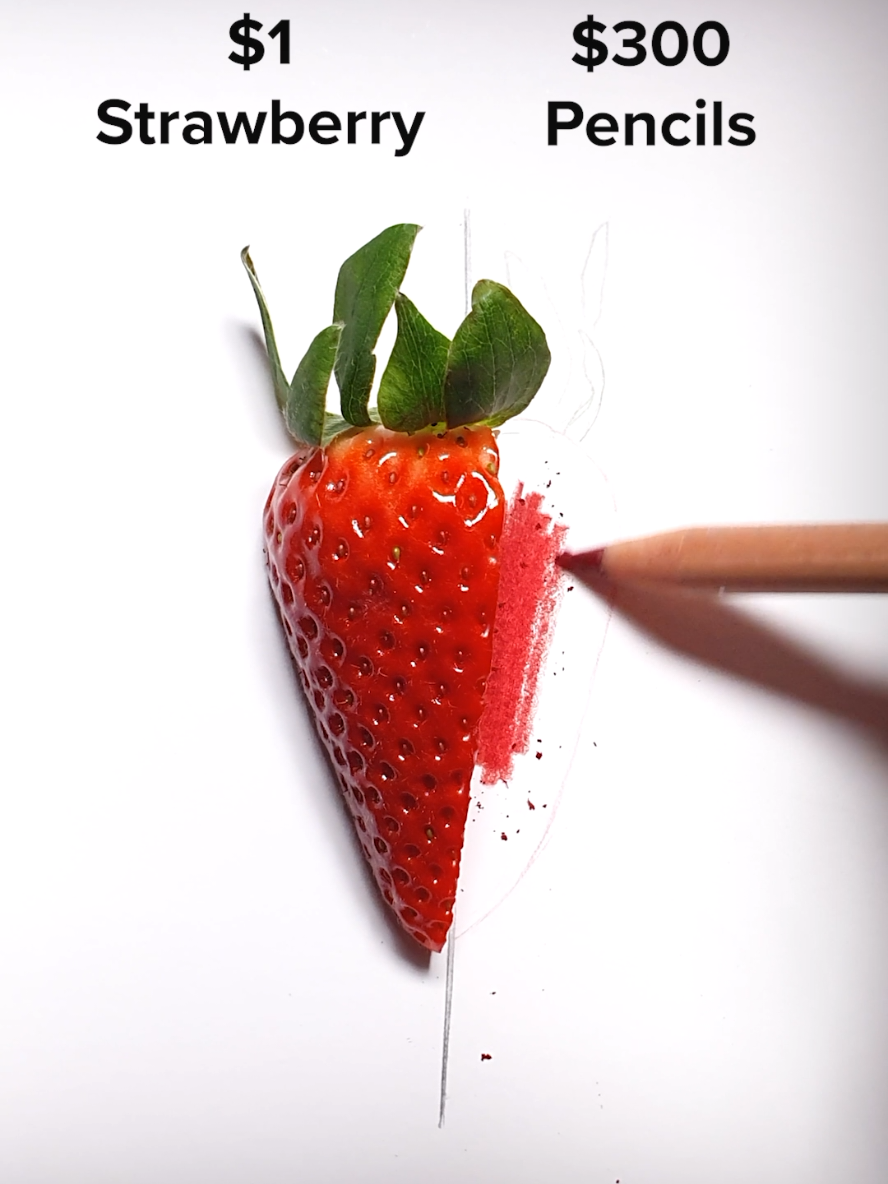 Draw a Strawberry! #easy #drawing #art #tutorial #howtodraw #strawberries #pencil #illusion 