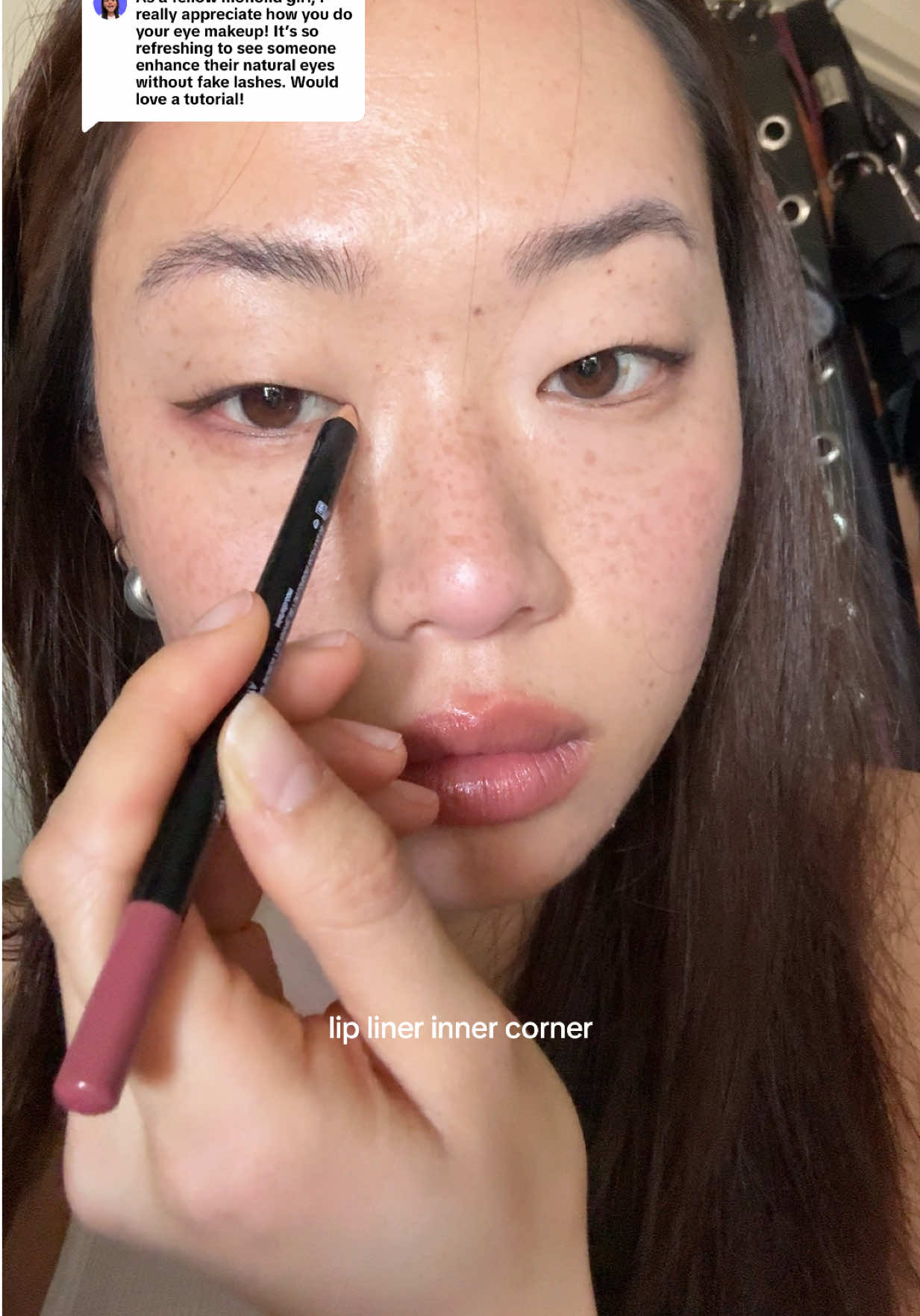 Replying to @A Tailor’s Daughter less is more, embrace themmmm love you #monolid#makeup 