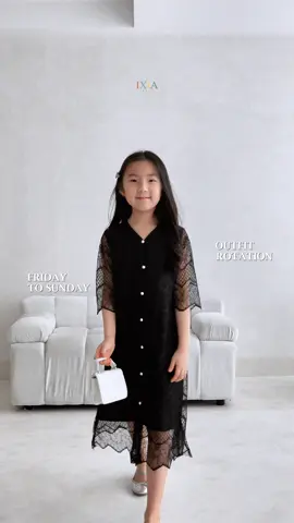 Weekend outfit check ✨ jumat sampai minggu si kecil selalu tampil in style 🫶🏻 #ixiakids #bajuanak #fashionanak #dress #dressanak #bajuanakperempuan #dresscantik #belilokal 