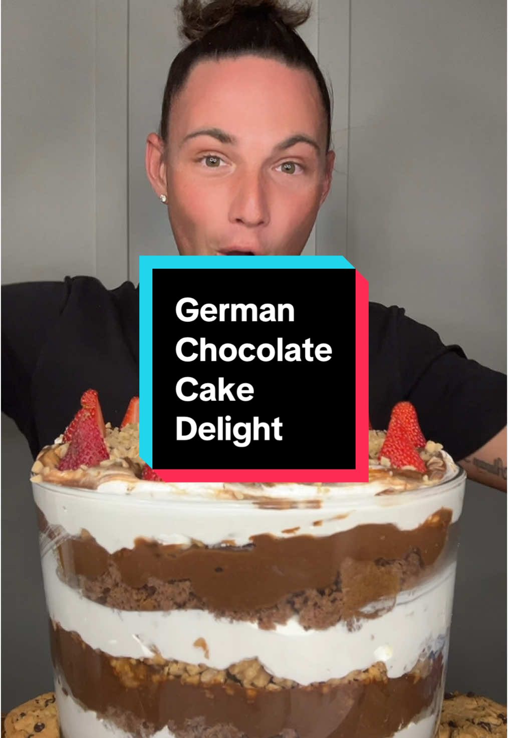 German Chocolate Cake Delight 🎂 #cake #Foodie #mukbang #asmr #fyp 