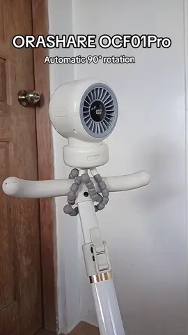 Orashare OCF01Pro AUTOMATIC 90° rotation ✨ #baby #babymusthave #babylove #babytiktok #strollerforbaby #stroller #strollerfan #minifan 