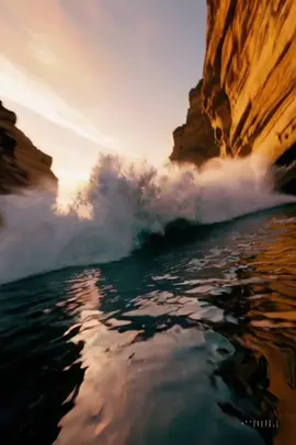 🌊Catching Sunset Waves🌅 #fpv #fpvdrone #drone #nature #travel #waves #relax #sealove #ai #sora #openai #fyp 