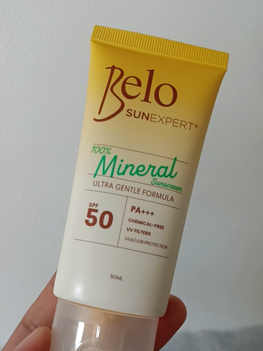 Belo Sun Expert Mineral Sunscreen Ultra Gentle Formula SPF50 #sunscreen #belo 