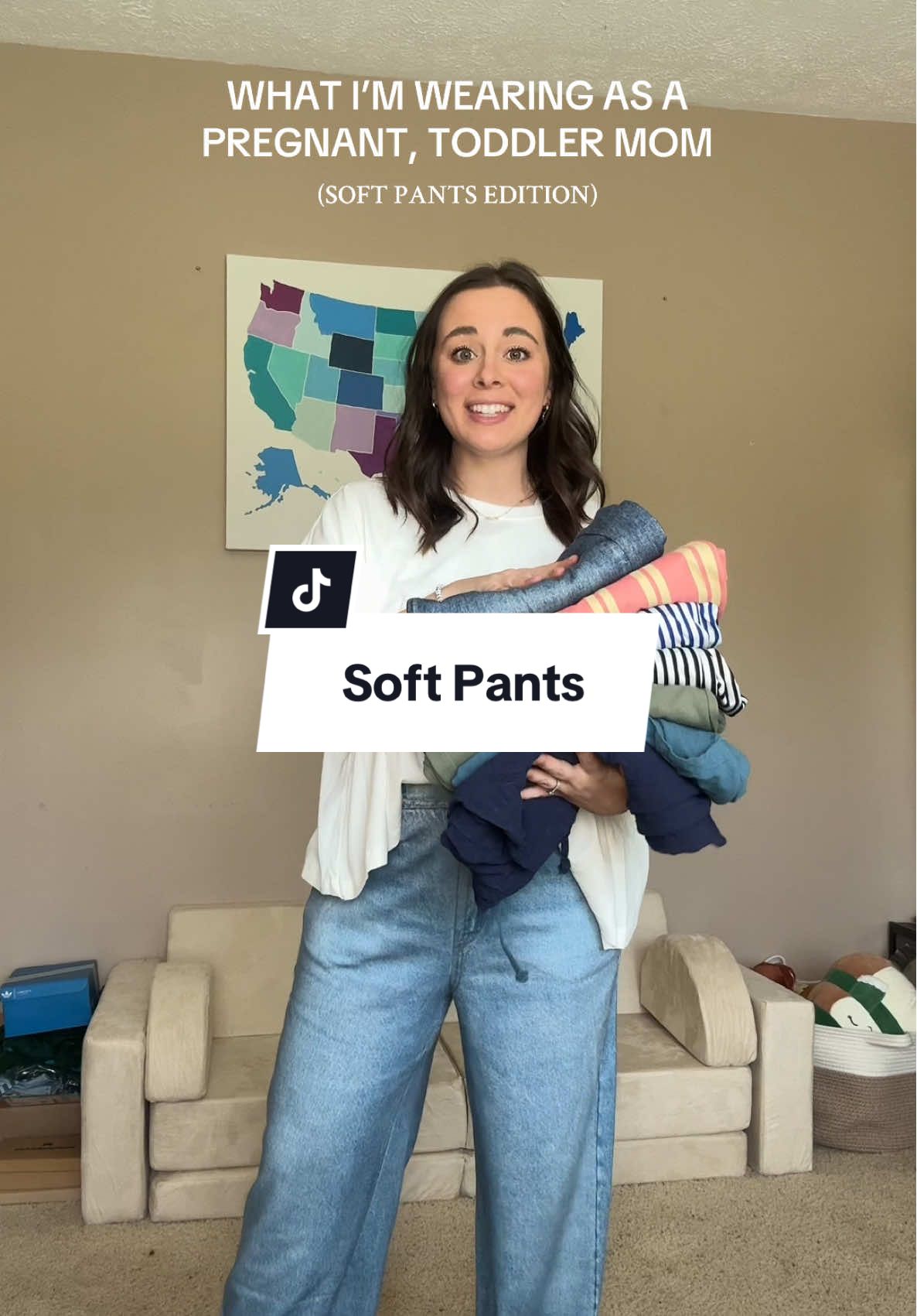 SOFT PANTS ARE A PREGNANCY MUST HAVE 🫶🏼 #pregnancymusthaves #pregnant #pregnancy #bumpfriendly #bumpfriendlyfashion #pregnancytiktok #pregnanttok 