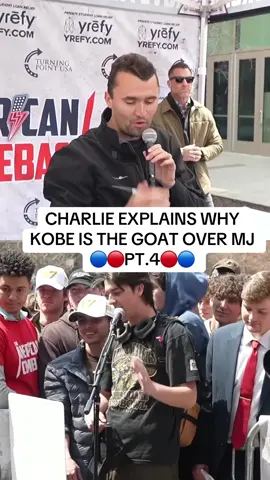 Is Kobe better than LeBron or MJ? #charliekirk #college #debate #trump #politicstiktok 