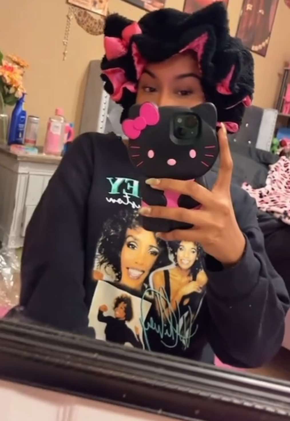 HK bonnets available now Link in bio!! 🤍🖤🤎#hellokitty #musthaves #fyp #Summer #GlowUp #haircare #curlyhair #girl #jesus #hk #TikTokShop #lululemon #haul #haultok #pink 