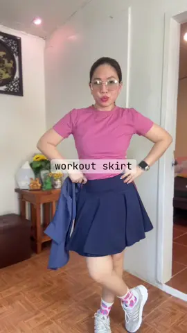 Sport Skirt with cycling & pocket #sportskirt #skirtoutfits #workoutfit #highwaistskirt 