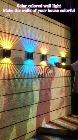 ✨☀️4 LED Solar Colorful Wall Lights Outdoor Light Waterproof