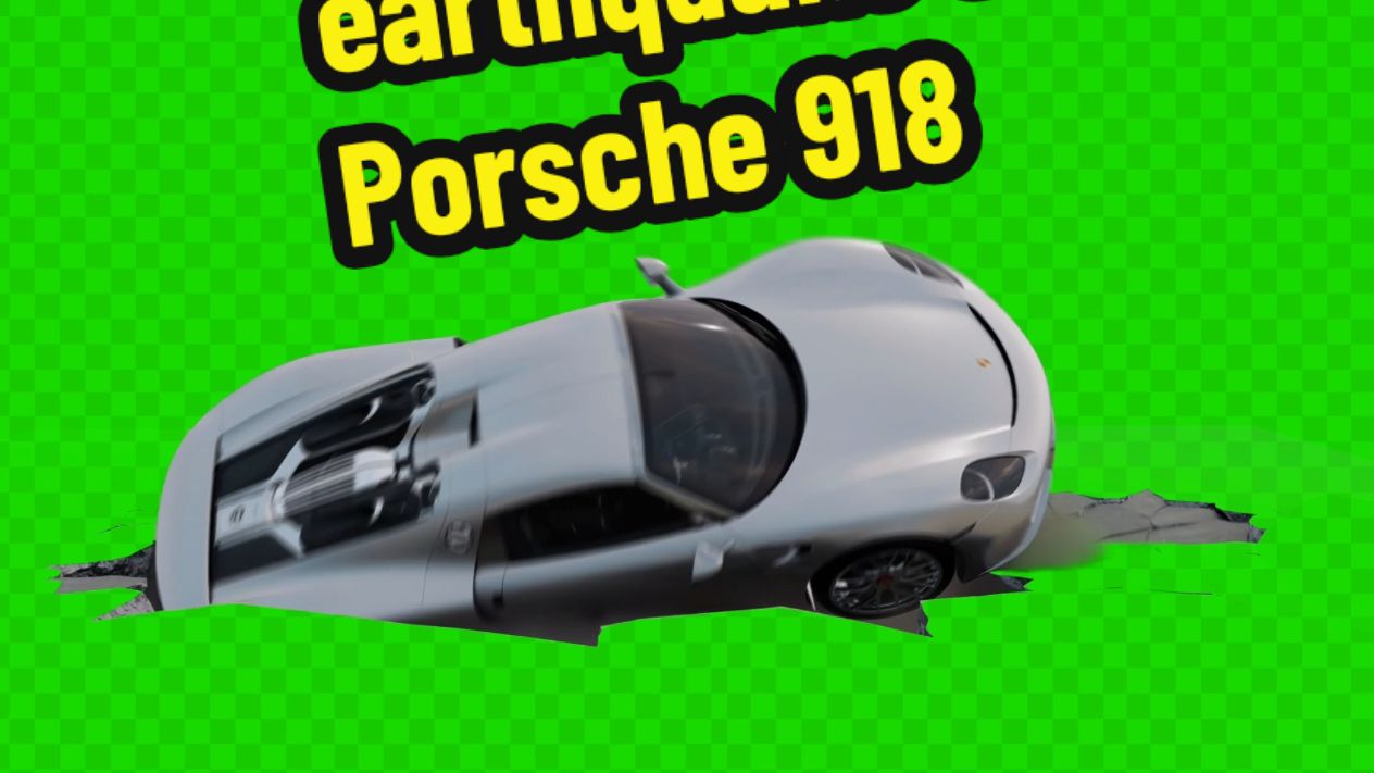 earthquake of Porsche 918 #fyp #foryou #pfy #greenscreenvideo #greenscreen #greenscreenchallenge #greenscreeneffect #porsche #earthquake #porsche918 