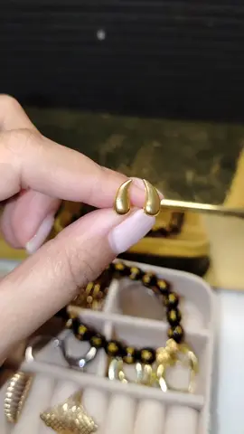 18K Pawnable Teardrop Stud Earrings Open Back Solid. Get yours now. Happy Invest ✨ #fyp #foryou#trending #TiktokShopSummerBling 