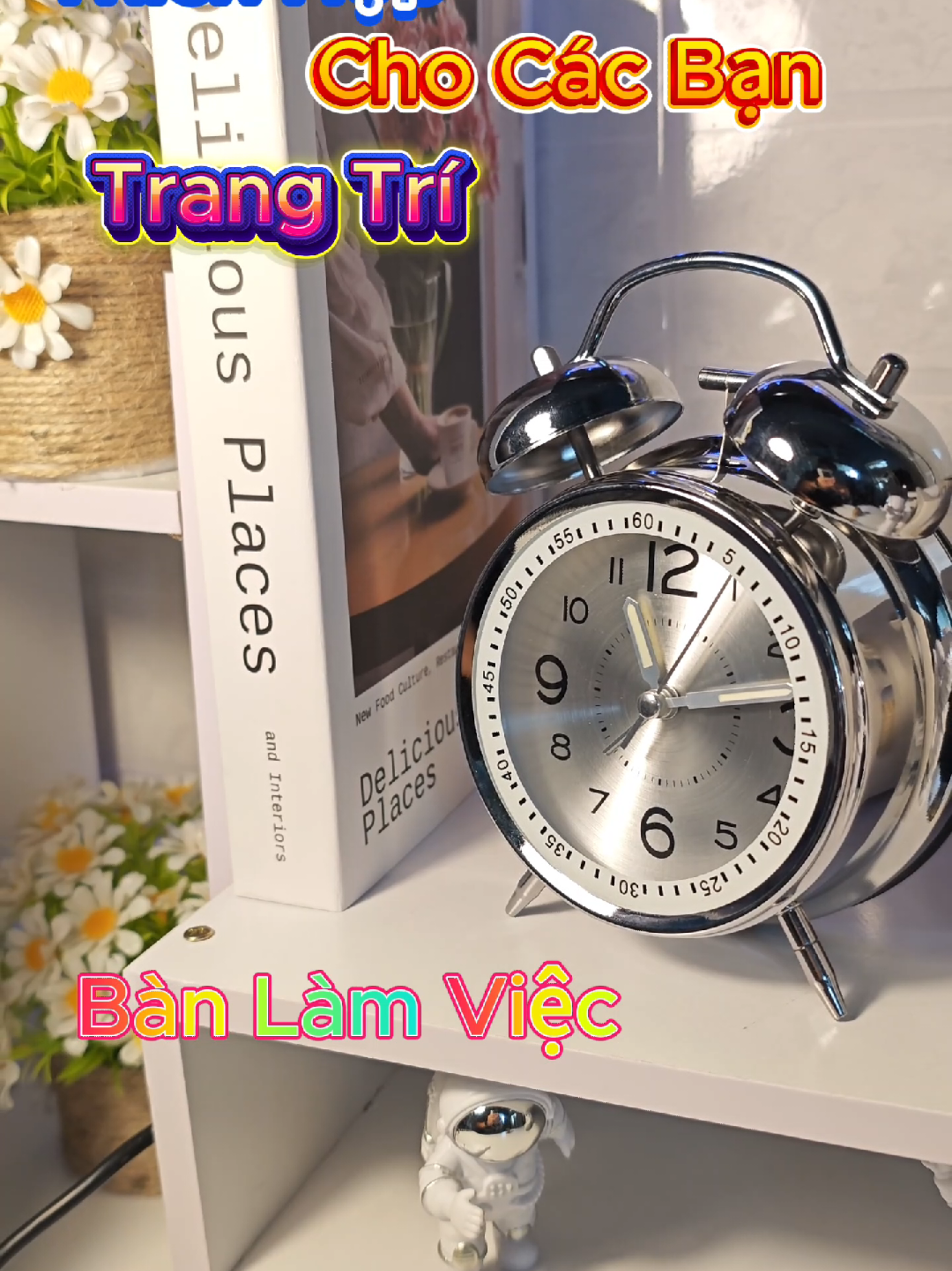 Đồng Hồ Báo Thức Để Bàn Decor #dongho #dobghobaothuc #decor 