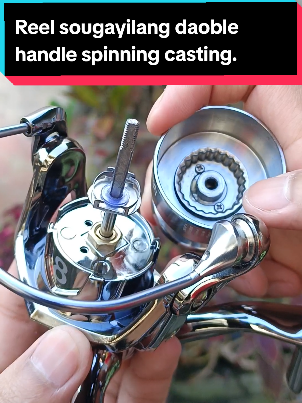 Reel pancing Sougayilang double handle perak full putaran enak clicker renyah dilengkapi seal spinning casting nyaman, #reelpancing #reeldoublehandle #sougayilang #mancing 