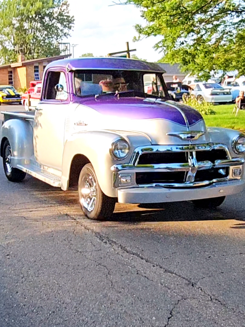 Chevrolet 3100 Classic Pickup Truck Drive By Engine Sound St. Margaret's Church Cruise Night 2024