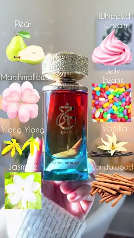 Khair Confection🍬🍐🌸@Pariscornerperfumes@AROMA CONCEPTS FL 🍬🍐 The viral arabic fragrance that you need in your collection🌸 is a sweet fruity & floral fragrance🍬🍐🌸  🍬🌸- Top notes are Pear and Whipped Cream.  🍬🌸- Middle notes are Cashmeran, Jasmine and Ylang Ylang 🍬🌸- Base notes are Vanilla, Marshmallow and Sandalwood.  #khairconfection#pariscornerperfumes#arabianperfume#arabperfume#arabicperfumes#perfumetiktok#perfumetok#perfumes#perfumesarabes#perfumearabe#perfumereview#perfumerecommendations#viralperfume#sweetperfume#gourmandperfume#perfumesparamujer#womenperfume#perfumelover#perfumeaddict#perfumecollection#perfumecollector#perfumecheck#smellgood#smellgoodfeelgood#fragrances#fragrancetok#fragrancetiktok#tiktokperfume#fragrancearmy#fyp#aromaconcepts#creatorsearchinsights  