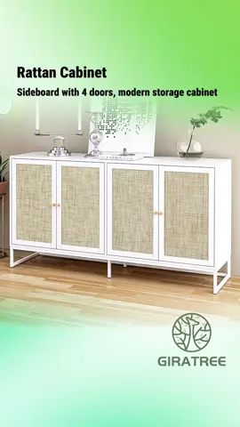 ✨Get this cabinet for only $169! Free shipping! Available in a variety of colors! 🏷️Perfect for large spaces #Giratree #Giratreefurniture #FreeShipping #rattanfurniture #sideboard #furniture #MinimalistDesign #HomeDesign
