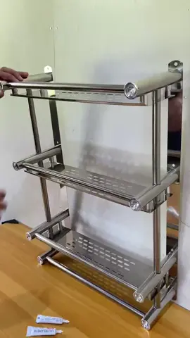 Bathroom stainless rack organizer. #bathroomrack #wallmountedrack #rackorganizer #toiletrack #toiletrackorganizer 