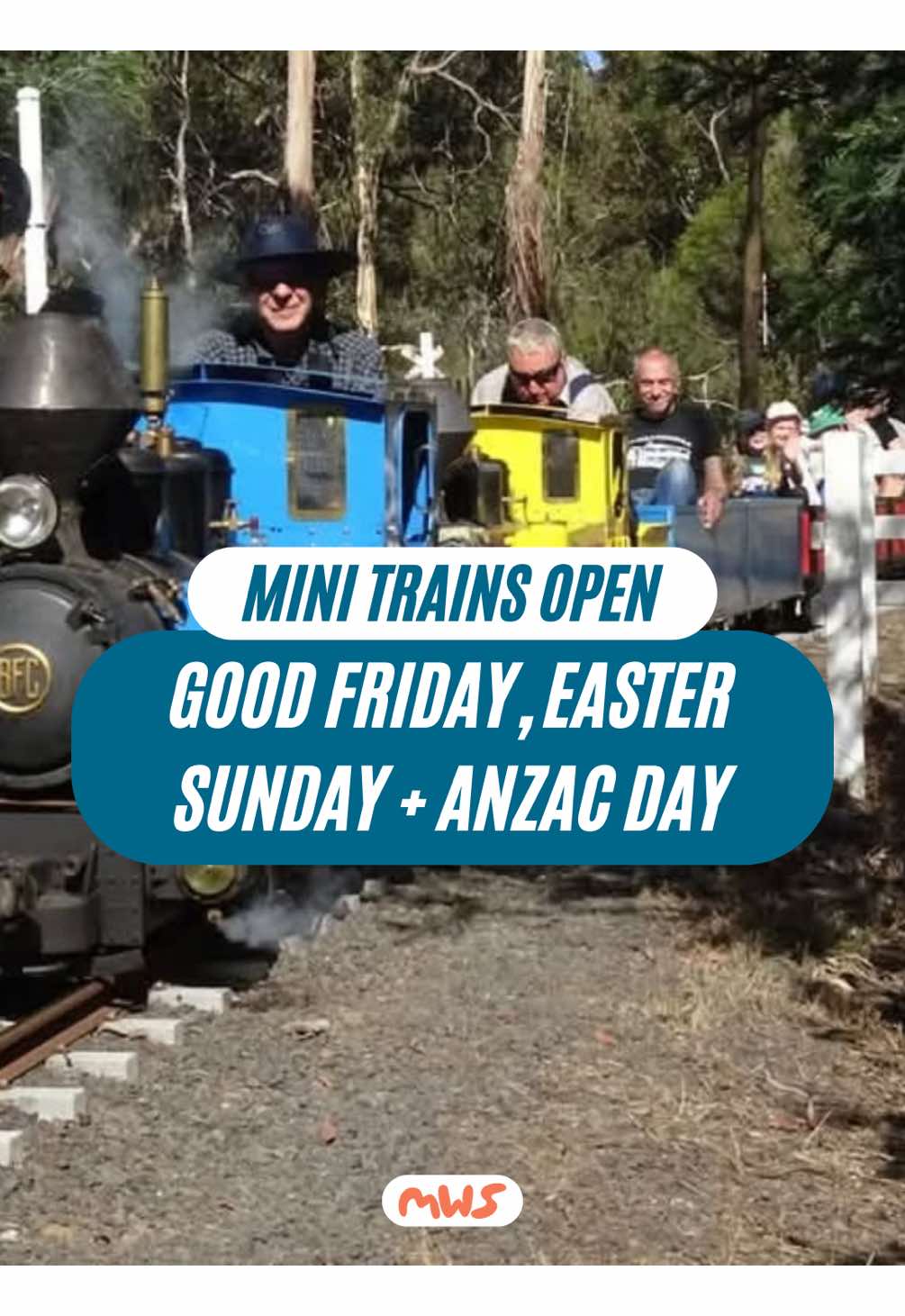Save this one for your Easter weekend plans - because this is seriously fun for the whole fam. The iconic Diamond Valley Railway is running a Twilight Session this Good Friday from 4–8pm, and tickets are just $5 - with 100% of proceeds going to the Good Friday Appeal. Yes, a good cause and a great ride! This place is always a hit with the kids (mine would ride it 17 times in a row if they could), and the vibe at twilight with the lights on the trains is extra magical. They’re also open Easter Sunday from 11am to 5pm and on Anzac Day from 1-4pm — plus all Sundays (and Wednesday during school hols) so there’s plenty of chances to jump aboard. 📍 Eltham Lower Park, Eltham VIC ⏰ Good Friday Twilight: 4pm–8pm + Easter Sunday from 11am-5pm + Anzac Day 1-4pm ⏰ Regular sessions: all Sundays + school hol holiday Wednesdays, 11am–5pm 🎟️ $5 per ride (under 2s ride free) 🫶🏼 All proceeds from Good Friday go to the Good Friday Appeal #melbournewithkids #diamondvalleyrailway #thingstodowithkids #schoolholidayfun #easteractivitiesmelbourne #melbournefamilyfun #elthamplayground #minirailmelbourne #goodfridayappeal #melbourneparents