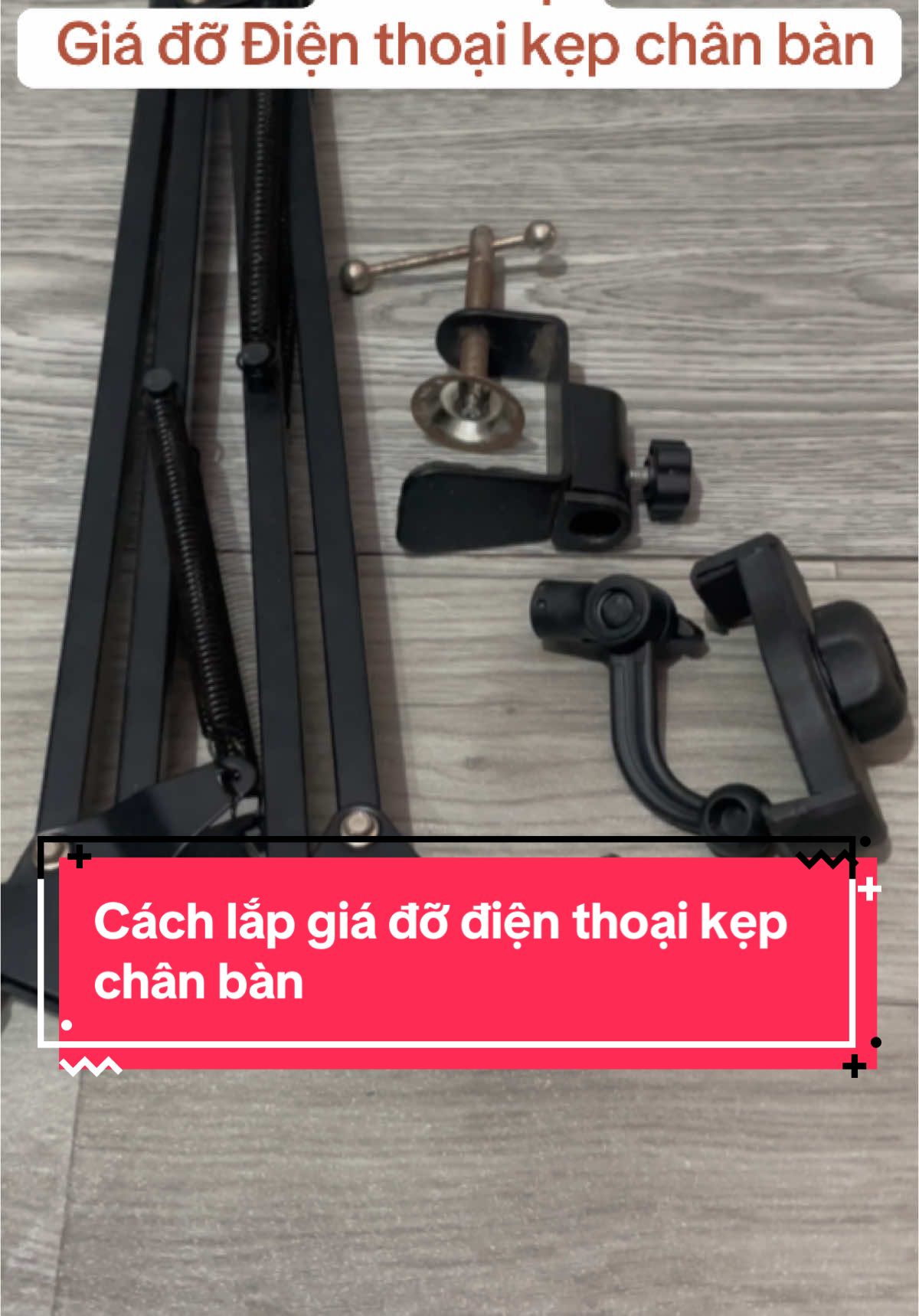 Cách lắp giá đỡ điện thoại kẹp chân bàn#xuhuong #huynhnhungtv #giadodienthoai 