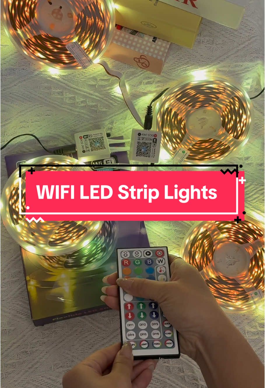 Decorat your bedroom with these WI-FI led strip lights #ledstriplights #wifi #living #bedroom #fyp 