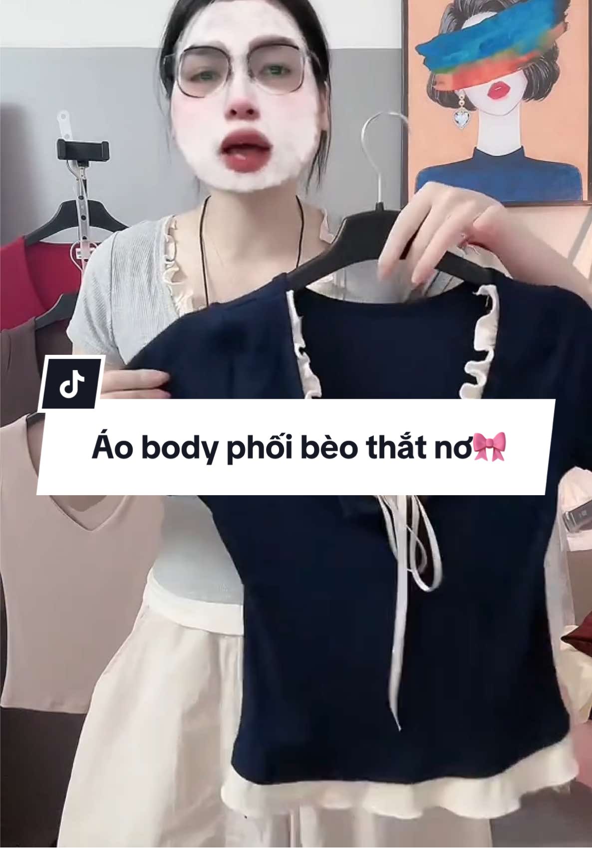 Áo body phối ren bèo 2 lớp thắt eo xinh #LIVEhighlights #TikTokLIVE #LIVE 