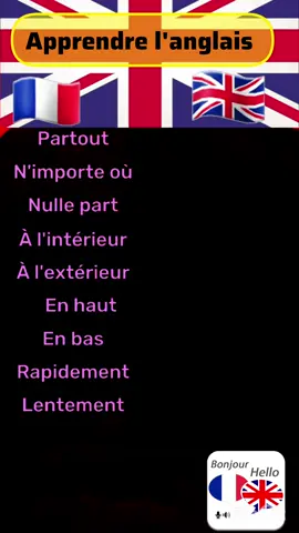 apprendre l'anglais @Anglais - Français #anglais #videoviral #foryour #pourtoii #fyp #100k #10k 