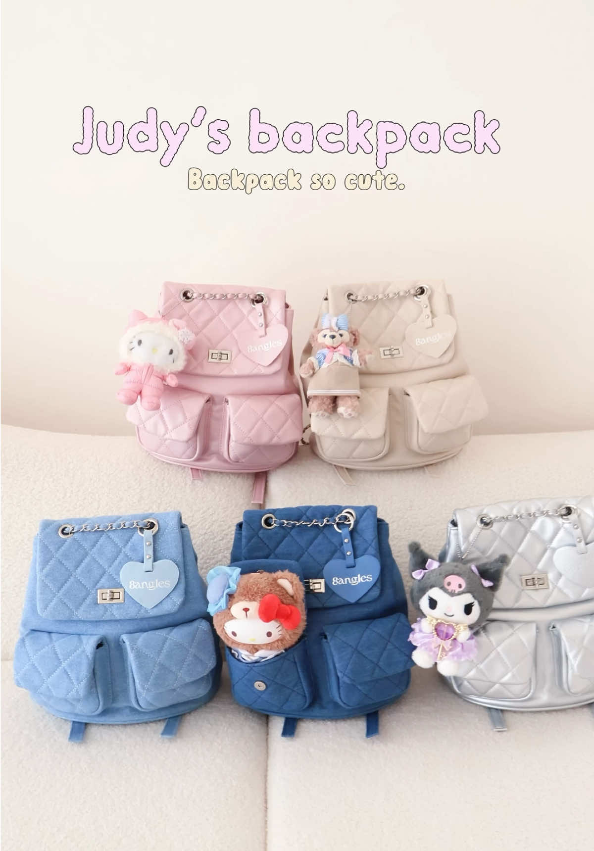 Judy’s Backpack 🎒 กระเป๋าเป้โทนสีน่ารักๆ น่ารักแบบตะโกนนนนน 🌸💗✨#8anglesshop #8angles #judy8angles #กระเป๋าเป้ #กระเป๋าใส่ipad 