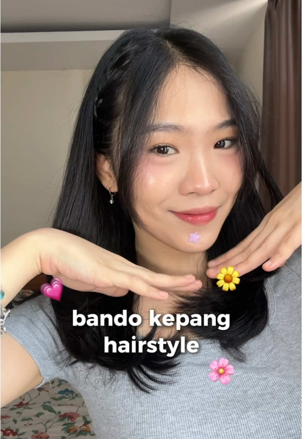 lucuu kann bikin bando dr rambut sendiri gini👀💗 #easyhairstyle #hairtutorial #hairstyle #schoolhairstyle 