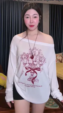 Áo thun dài tay lệch vai