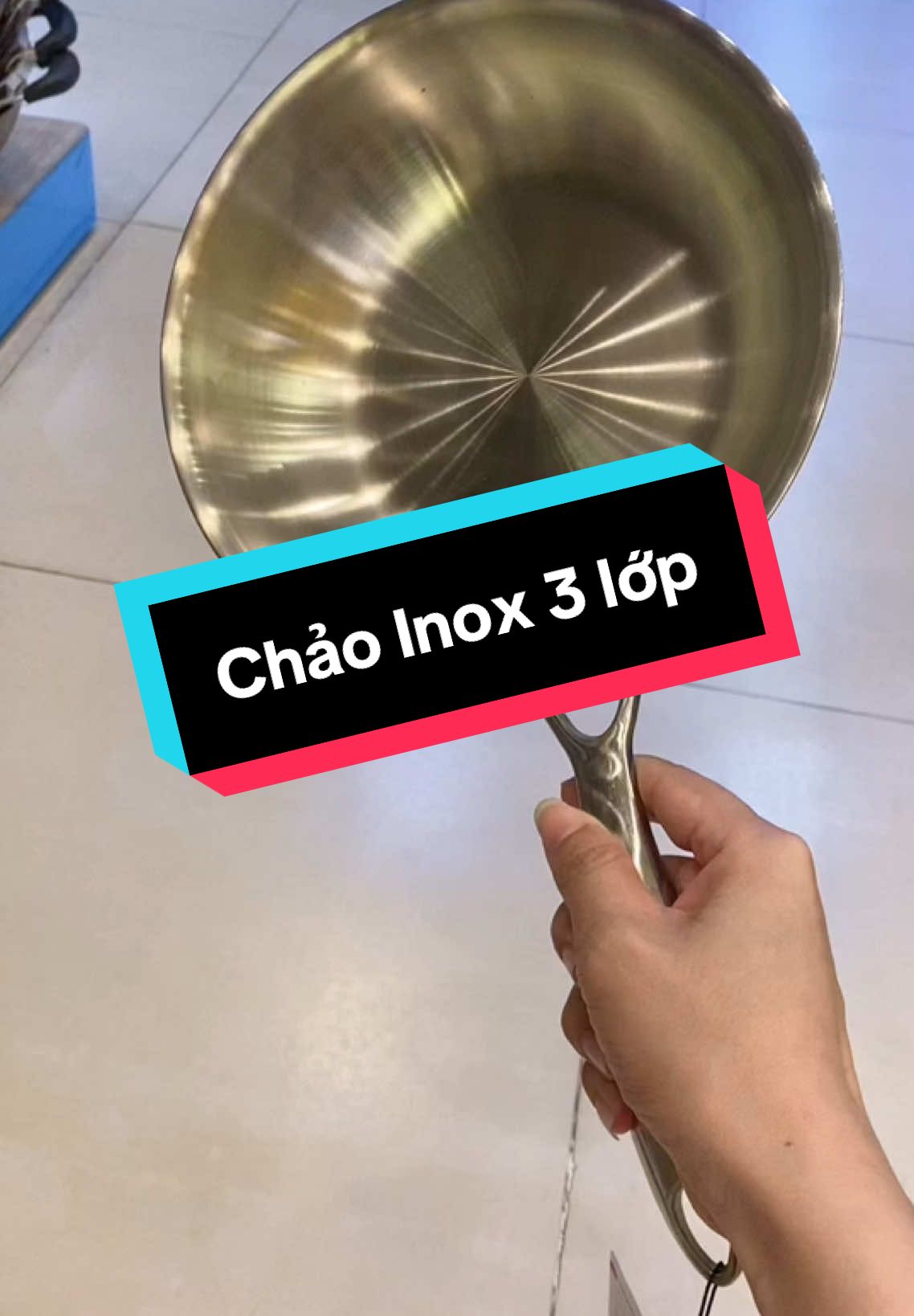 Chảo INOX 3 lớp Nguyên khối #giadung #shop24h3006 #fyp #xhuongtiktok 
