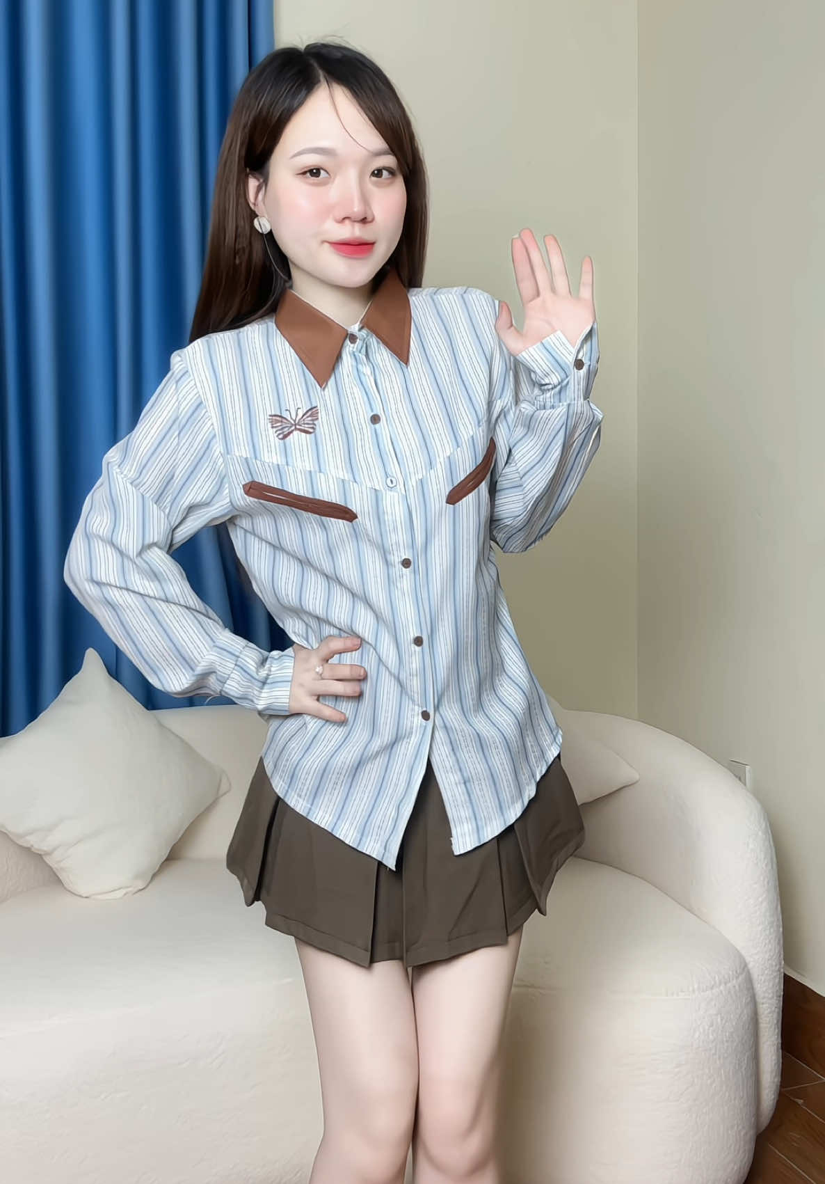 Áo sơmi phối xinh #briyo 