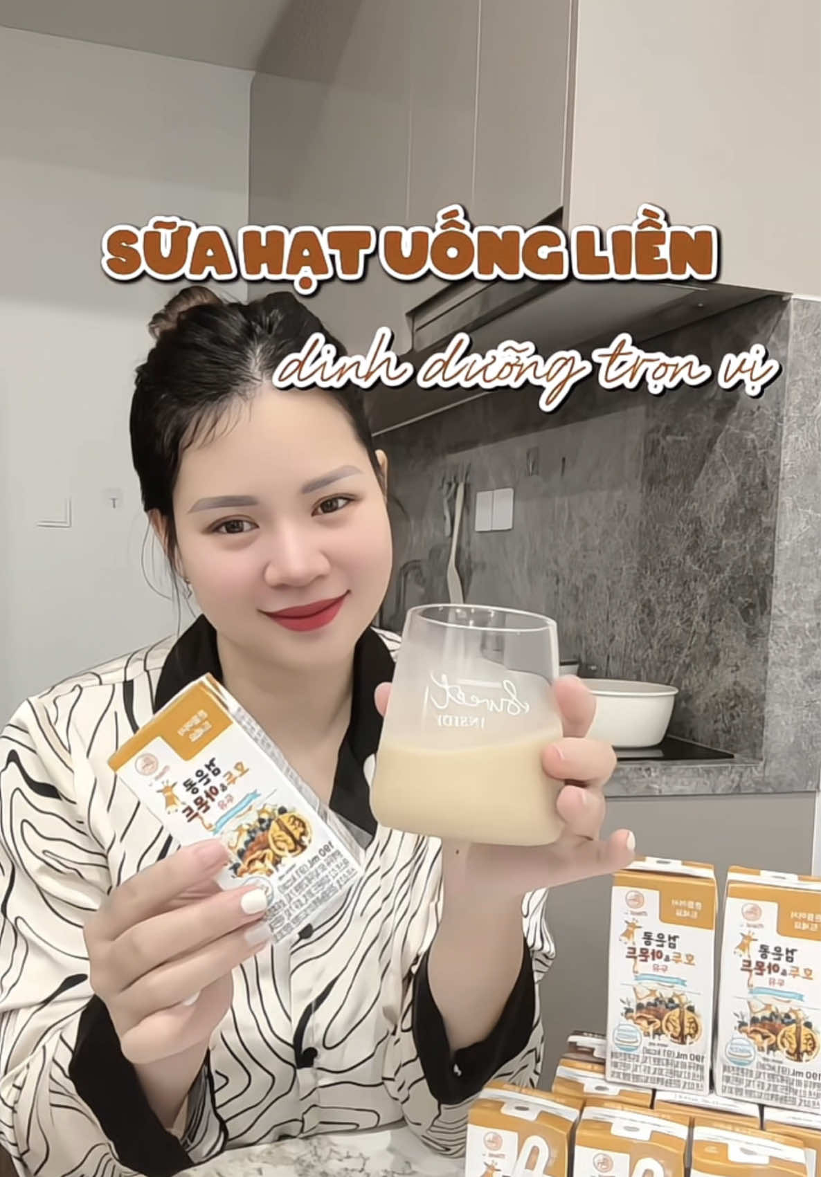 Sữa hạt uống liền cho team lười nấu na. #megialinh #suahatdinhduong 