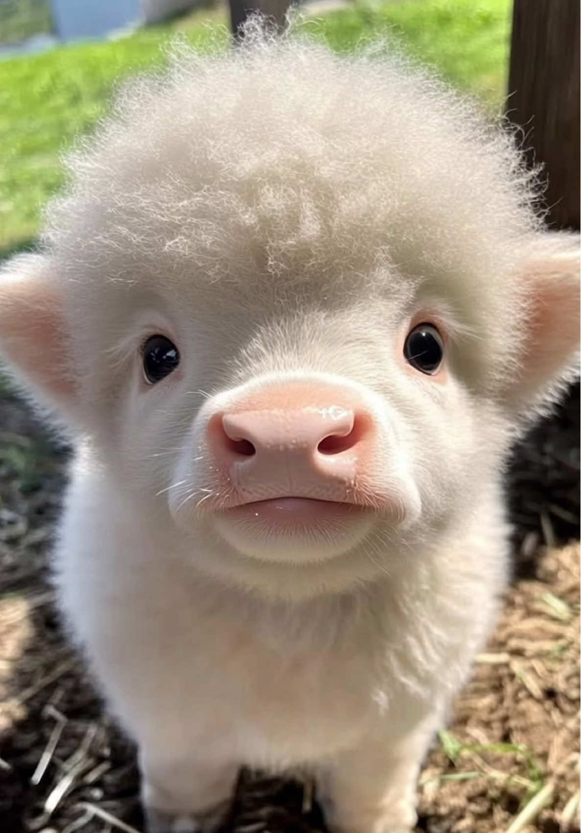 Cute little calf #baby #cute #highlandscoffee #highlandcow 