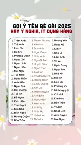 Trả lời @vitxiem.tiktok  tên hay cho bé gái#vrial #xuhuongtiktok #fyp #shopmebegao #tenhay #shopmebegao 