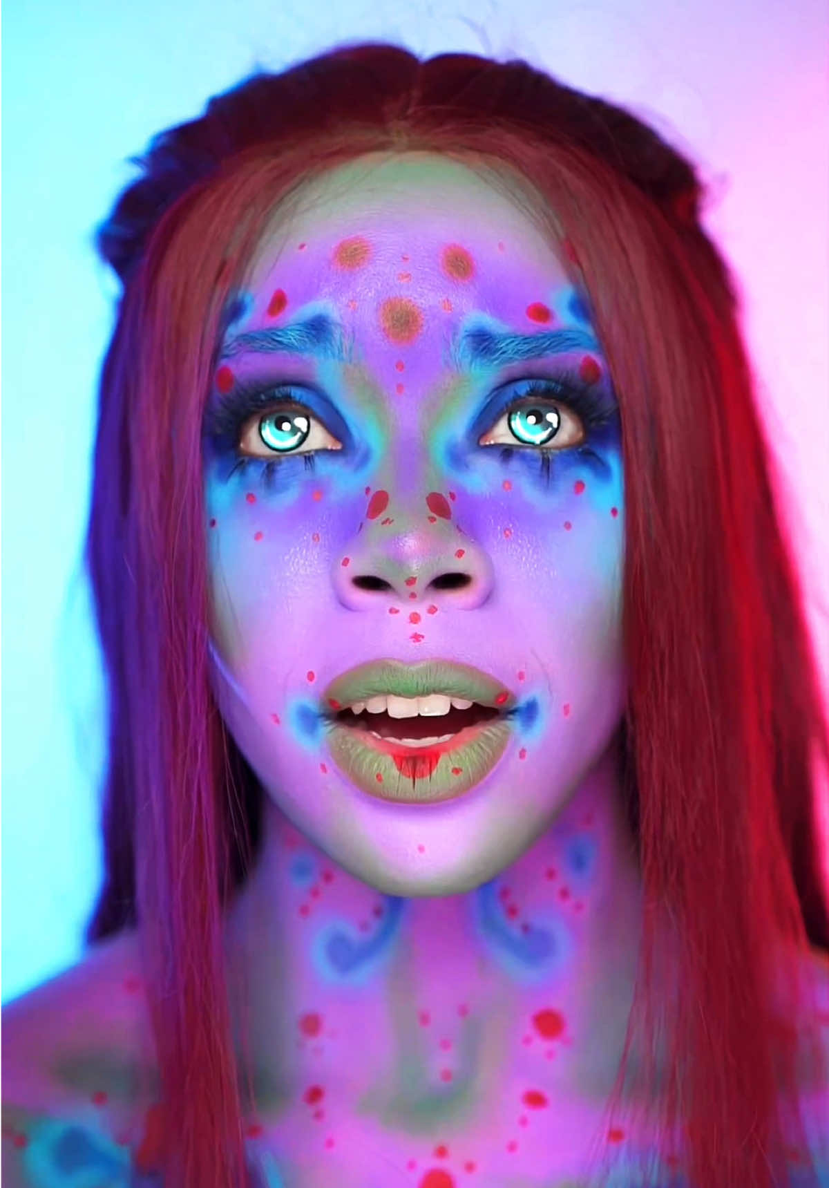 Random Colour Generator Makeup Transformation! 🎨 transition ib: @Damani 🥰🫶🏾 #makeup #creativemakeup  
