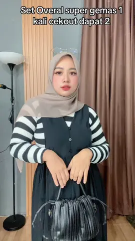 1set Overal & iner harga cuma 90ribuan best#setoverall#dresskekinian 