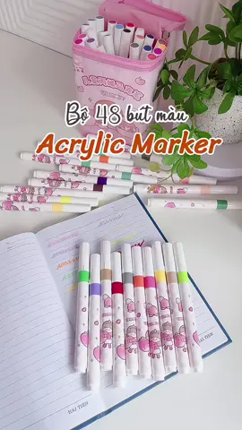 Bộ bút màu Acrylic Marker #butmauacrylic #butmau #acrylicmarker #cherryunboxx #xuhuong #muataitiktok #unboxing 