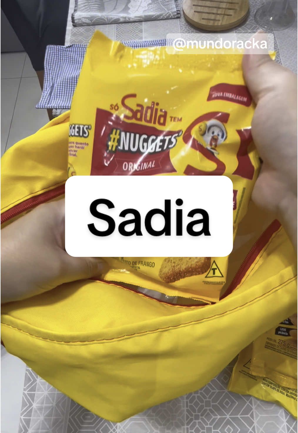 Produtos que ganhamos da Sadia na promoção Crocantudos #sadia #nuggets #empanado #crocante #sorteio 