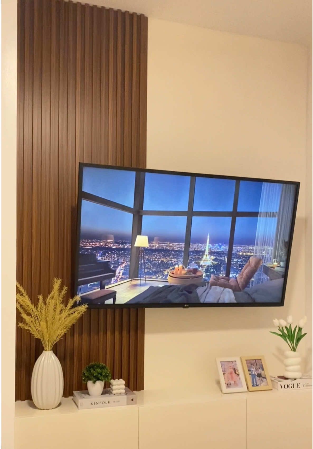 PVC wall panel 🤎 #pvcwallpanel #walldecor #homedecor #aesthetichome #homeimprovement 