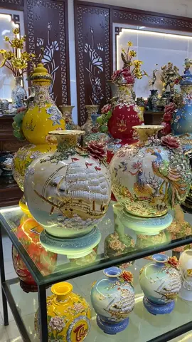 Các mẫu bình hút lộc đắp nổi vẽ vàng 24k#gomcaocap #gomvevangcaocap #gombattrangminhhieu #tuongtactot #xuhuongtiktok 