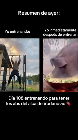 Día 108 entrenando para tener los abs de Vodanovic Ayer fue mi salida semanal de la “dieta” e inmediatamente después de entrenar me fui a comer un hamburgueson con papas fritas. En lo personal lo veo como parte de, me hace más fácil sostener una “dieta” si sé que 1 vez a la semana puedo comer lo que quiera 🐷  Que tengan un lindo viernes  #gym #motivacion #gymhouse #disciplina #mentalidad #calistenia #gymmotivacion #365days #gymhumor #abs #reto #avance #viral #muscleup 
