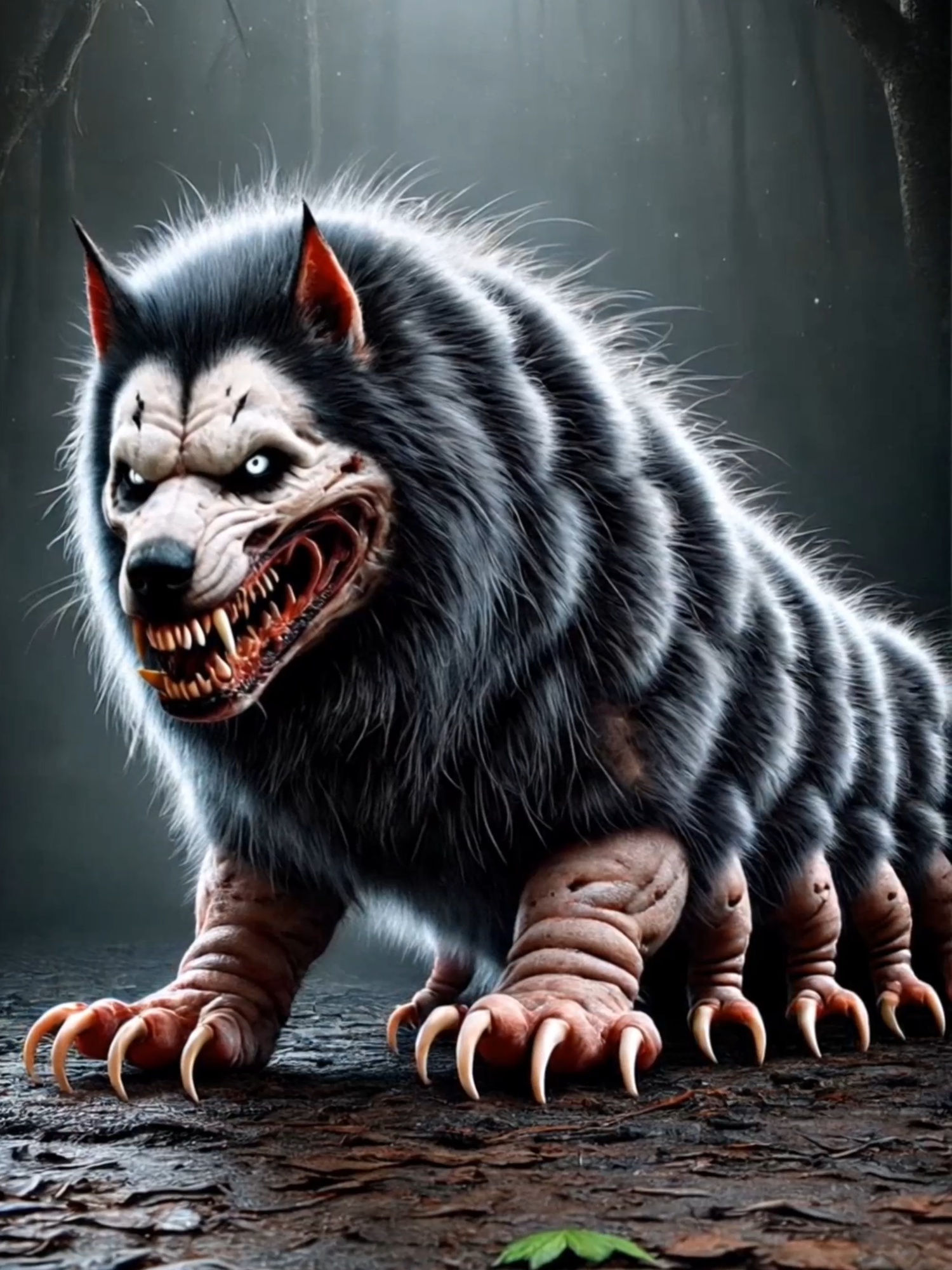 Lobo x Lagarta fusion #fusion #animal #animalfusion #hibrido #fyd