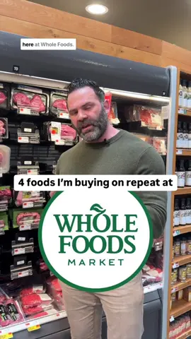 Here are some of my foods on repeat at @WholeFoods: 1️⃣ Grass-fed Ribeye – 9g total fat, a lean protein source, and absolutely delicious. 2️⃣ @StrongRoots Proper Fries – Made with simple ingredients and easy to pop in the oven for dinner. 3️⃣ Seafood – I eat seafood twice a week for its Omega-3s and micronutrient benefits. 4️⃣ Greek Yogurt Dessert Bars – The Coffee & Cream and Blueberry flavors are incredible. What are your Whole Foods staples?