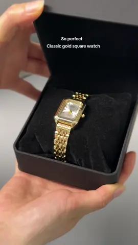 Classic gold square watch#watchforwomen #classywatch #minimalistwatch #goldwatch #fyp #giftideas 