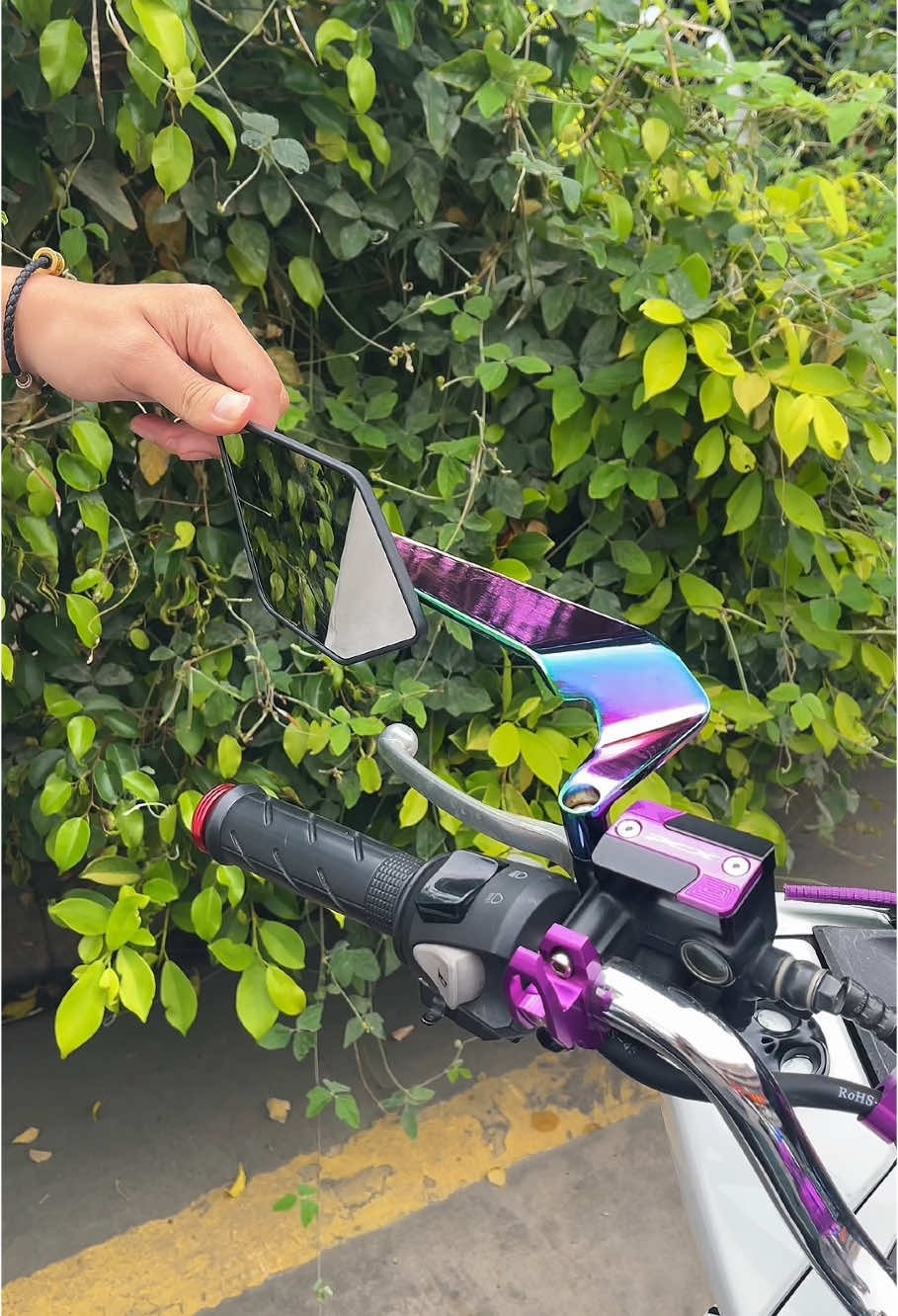 คุณจะต้องหลงรักกระจกมองหลังแบบไล่เฉดสี เหมาะกับทุกรุ่น💜💙#pcx160 #pcxthailand #กระจกมองหลัง #pcxแต่งสวย 