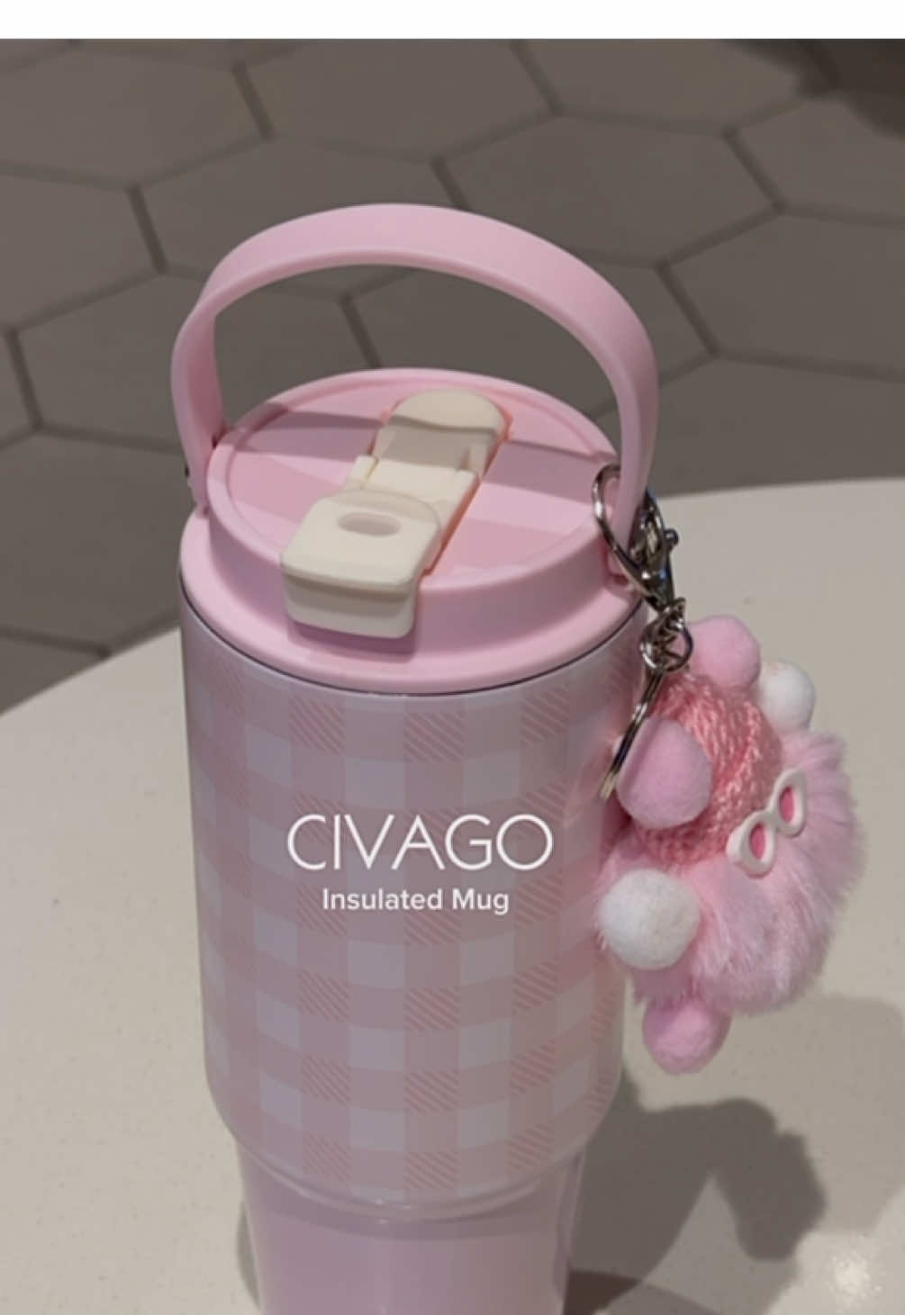 pretty in pink 🎀 #civago #civagomug #insulated 