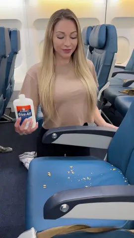 Easy airplane seat, cleaning hack 