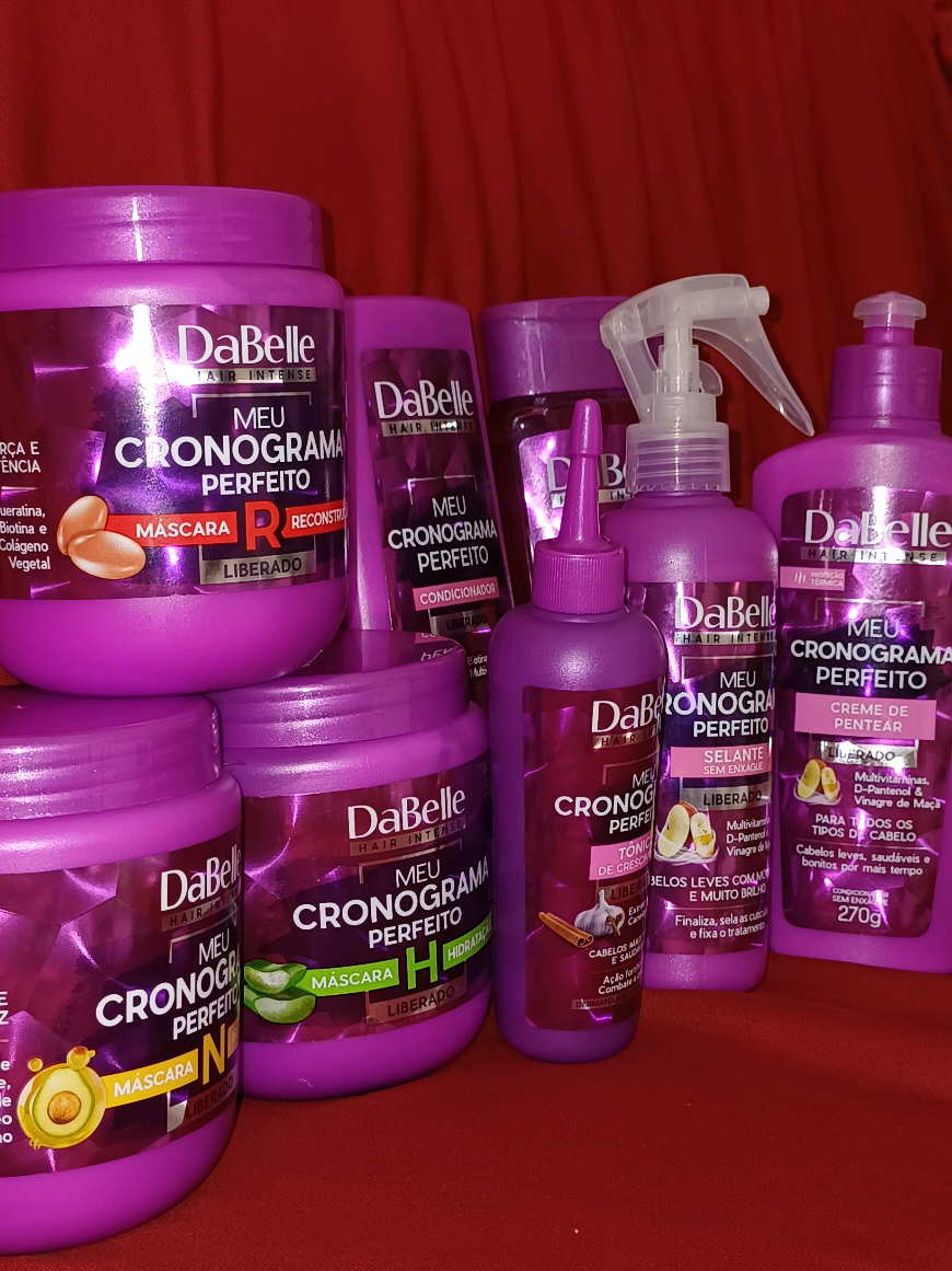 Meu CRONOGRAMA Perfeito💜✨️ #comprinha #dabelle #cabelo #produtos #fyp 